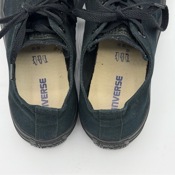 Converse All Star All Black Canvas Sneakers Unisex M/9 W/11 - Picture 7 of 9